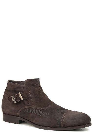 Итальянские мужские ботинки GiamPieroNicola 15224 мех коричневый