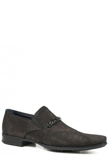 Итальянские мужские туфли Aldo Brue 873 nabuk nero