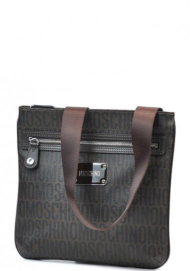 Итальянская мужская сумка Moschino 7401 коричневый